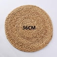 thumbnail image 2 of Woven Placemats Round Woven Placemats Water Hyacinth Straw Braided Placemat Heat Resistant Non-Slip Weave Placemats Handmade for Dining Table (14.2inch), 2 of 7