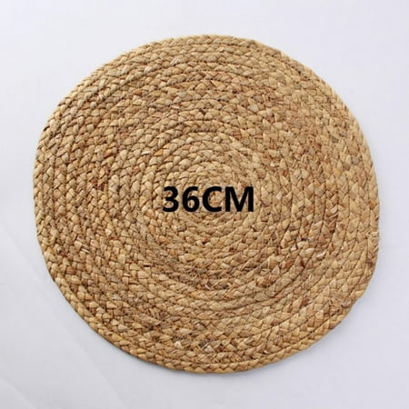 

Lovegab Round Rattan Placemats Dining Table Woven Placemats Heat Insulation Pot Holder Table Tea Cup Mug Coaster Kitchen Accessories