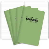 Elan Publishing Company Field Notebook/Journal - 5"x8" - Green Cover - Lined Memo Book - Pack of 4