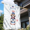 thumbnail image 3 of Happy 4th of July Patriotic Shih Tzu Marching Band Uniform Balloons Fireworks House Flag 28x40in Double Sided Lion Dog Lover Gifts Outdoor Decor - 13009, 3 of 5