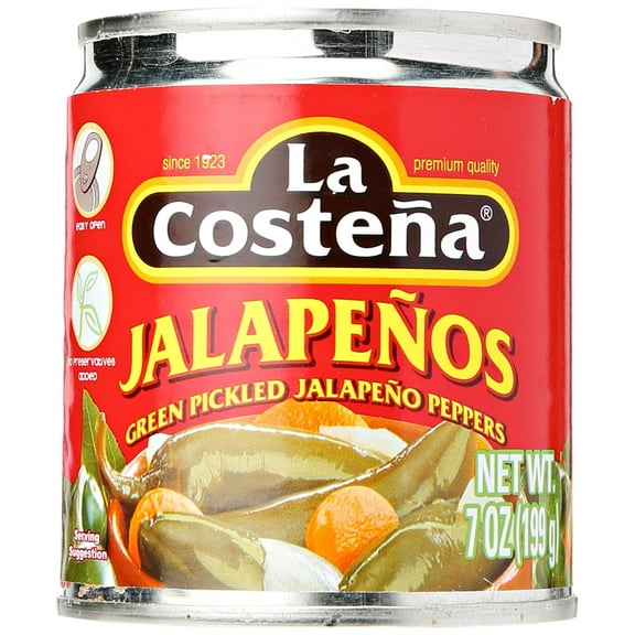Vilore Foods Co La Costena Green Pickled Jalapeno Peppers, 7 oz (Pack of 16)
