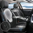 thumbnail image 2 of JIAMAOXIN Car Seat Covers Fit for Chevrolet/Chevy Trailblazer 2021-2025 Waterproof Leather Seat Covers Comfort Car Seat Protector with Lumbar Support Black,Front Set(2 Seats), 2 of 8