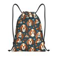 thumbnail image 1 of Xecao Cute Puppy Pattern Sports Drawstring Backpack - String Swim Gym Bag with Wet Proof Pocket for Women&Men-Small, 1 of 6