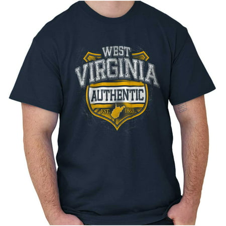 Brisco Brands Authentic West Virginia State Short Sleeve Adult