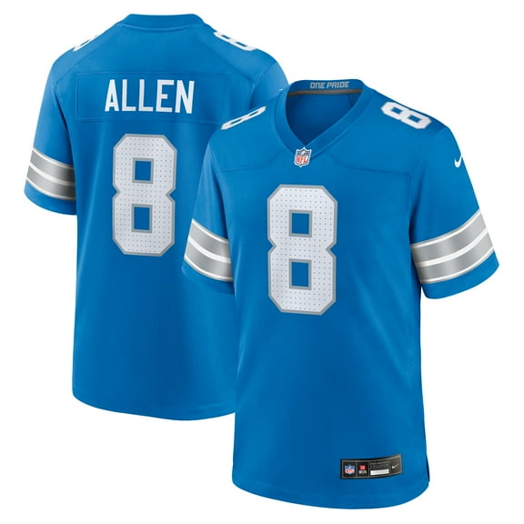 Men's Nike Kyle Allen Blue Detroit Lions Team Game Jersey