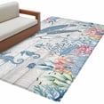 thumbnail image 6 of Coastal Turtle Kitchen Runner Rug 2.7x5 Washable Runners for Hallway Non Slip Beach Nautical Ocean Coral Seahorse Vintage Large Area Rug Indoor Floor Carpet for Bathroom Laundry Entryway Bedroom, 6 of 8