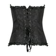 thumbnail image 3 of Penkiiy Womens Sexy Vintage Gothic Party Floral Lace Up Slim Corset Bustier Tube Top Sexy Bodysuits for Women XS Black On Sale, 3 of 5