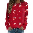 thumbnail image 1 of Gibobby Sudaderas de Navidad para Mujer Navidad manga larga cuello redondo moda casual invierno y otoño pulóver sudadera(Rojo,G), 1 of 4
