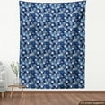 thumbnail image 3 of Ambesonne Winter Fabric by the Yard Upholstery, Ornate Snowflakes Xmas, 5 Yards, Pale Blue Dark Blue, 3 of 4