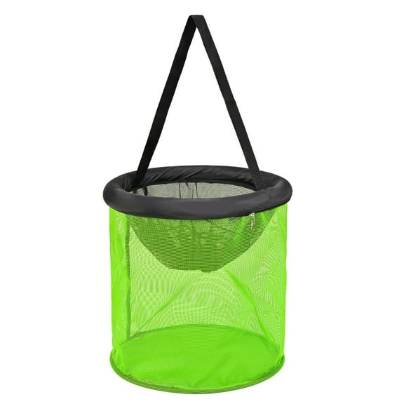 Nylon Net Baits Storage Cage for Keep Minnows Floating Fishing Basket Bucket Foldable Fishing Net Holder