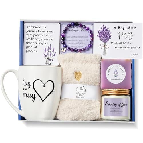 Thinking of You Gift Baskets for Women, Get Well Soon Gifts for Women, Encouragement Gift Surgery Recovery Gifts, Comfort Gift Care Pacakge for Women, Relaxing Gifts, Self Care Package