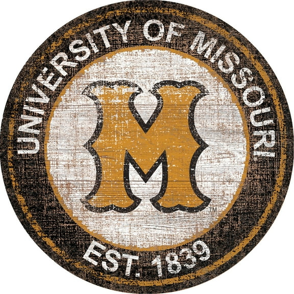 Missouri Tigers 24'' Round Heritage Logo Sign