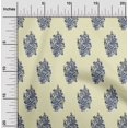 thumbnail image 1 of oneOone Viscose Chiffon Light Yellow Fabric Leaves & Floral Block Dress Material Fabric Print Fabric By The Yard 42 Inch Wide, 1 of 4