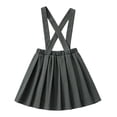 thumbnail image 2 of Girls School Dress Pleated Suspender Uniform Skirts Uniform Jumper for Girls Plain School Skirt with Adjustable & Removable Straps Uniform for Girls (Grey 120), 2 of 5