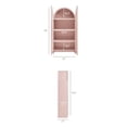 thumbnail image 4 of Dahlia 78 Inch Fluted and Scalloped Arched Storage Cabinet in Soft Pink, 4 of 10