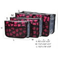 thumbnail image 3 of Vercord Purse Organizer Insert for Handbags Bag Organizers Inside Tote Pocketbook Women Nurse Nylon 13 Pockets Rose Heart Medium, 3 of 5