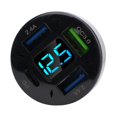 thumbnail image 5 of 4 Usb For Qc3.0+Pd Usb Car Charger Digital Led Voltmeter 12V/24V Car Phone Charger Adapter With Voltage Automotive Accessories, 5 of 9
