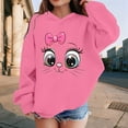 thumbnail image 6 of Byoo Toddler Girl Hoodie Oversized Cartoon Cat Printed Long Sleeved Hooded Top Casual Pullover Sweatshirt Outerwear, 6 of 6