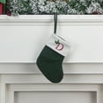 thumbnail image 3 of Green 26 Letter Embroidered Knitted Christmas Stockings,7.8 Inches Mini Green Knitted Stocking with White Cuff Decorations,Fireplace Hanging Stockings for Xmas Party Decor, 3 of 5