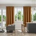 thumbnail image 3 of HBBKVI Luxury Solid Curtains 52" × 63", Rod Pocket Noise Reduction Curtains for Window Living Room Bedroom, Blackout Thermal Insulated Curtain Panels Brown, 3 of 6