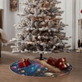 thumbnail image 4 of Sikiie Colorful Planet Universe Nativity Christmas Tree Skirt, Jesus Christian Winter Holiday Tree Mat Decoration(30-48IN)48", 4 of 6