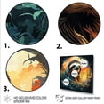 thumbnail image 3 of Designart "Sunset Serenity of the Sloth II" Animals Framed Wall Art Decor - Modern Yellow Sloth Hallway Framed Wall Art Decor, 3 of 6
