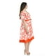 thumbnail image 2 of Vestido de flores escote cruzado Roman Fashion /Tallas Extras, 1432, (Naranja) naranja 38, 2 of 6