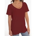 thumbnail image 2 of Women's Oversized T Shirts Tees Half Sleeve V Neck, 2 of 4