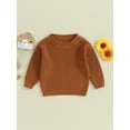 thumbnail image 2 of Bagilaanoe Toddler Baby Girl Boy Knitted Sweater Long Sleeve Pullover 3M 6M 12M 18M 24M 3T Kids Warm Jumpers Tops Fall Loose Knitwear, 2 of 9