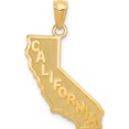 thumbnail image 1 of 14K Yellow Gold California State Map Pendant (25.5 X 16) Made In United States c4032, 1 of 6