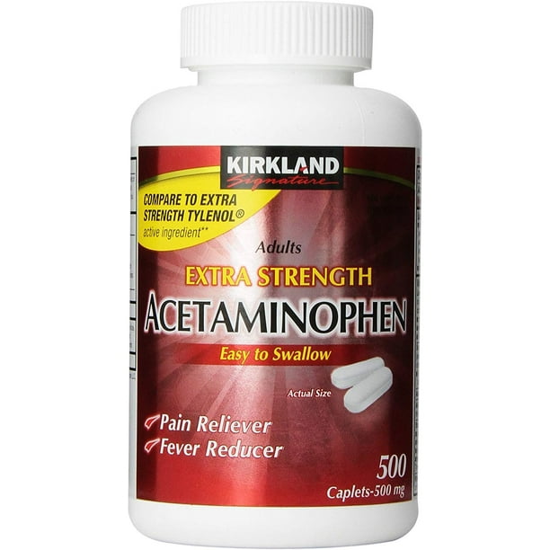 Kirkland Signature Extra Strength Acetaminophen 500 mg., 1,000 Caplets