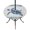 Navy, White, Blue, variant on Round Outdoor Tablecloth with Umbrella Hole and Zipper, Blue Crab Coastal Tablecloth with Elastic Waterproof, Summer Nautical Beach Coral Shell Patio Table Covers for 45" - 54" Picnic Pool Tables