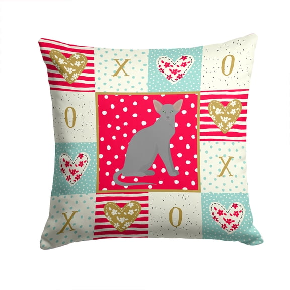 Oriental Shorthair Cat Love Fabric Decorative Pillow