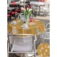 thumbnail image 5 of Outdoor Tablecloth with Umbrella Hole for Patio/Picnic/Party/Camping, Yellow Gourd Waterproof Table Cloth Round Cover Washable, Spring Floral Farmhouse Botanical (Dia 60"), 5 of 9