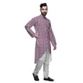 thumbnail image 2 of Atasi Long Sleeve Kurta Printed Button Down Asymmetric Designer Kurta For Boys, 2 of 5