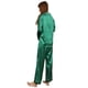 thumbnail image 5 of Sonducket Mujer Loungewear Solapa Camisa de manga larga Top Pantalones sedosos Ropa de dormir conjuntos de ropa Verde XXL Sonducket AP003311-16, 5 of 6