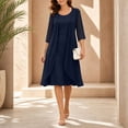 thumbnail image 6 of Levmjia Women's 2 Piece Outfit Set Chiffon Cardigan with Sleeveless Dress Long Summer Set V Neck Zip Back Cocktail Party Maxi Dress with Kimono, 6 of 9