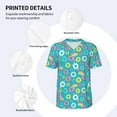 thumbnail image 4 of Daiia Donut Mens Baseball Jersey Button Down Shirts Short Sleeve Sports Uniforms-XX-Large, 4 of 9