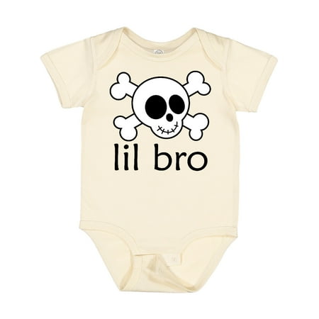 

Inktastic Little Bro Skull Gift Baby Boy Bodysuit