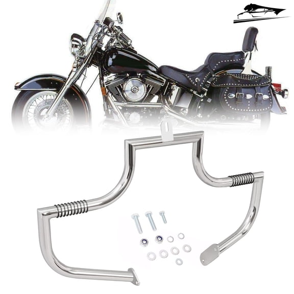Chrome Highway Engine Guard Crash Bar For Harley Heritage Softail Fatboy 86-99