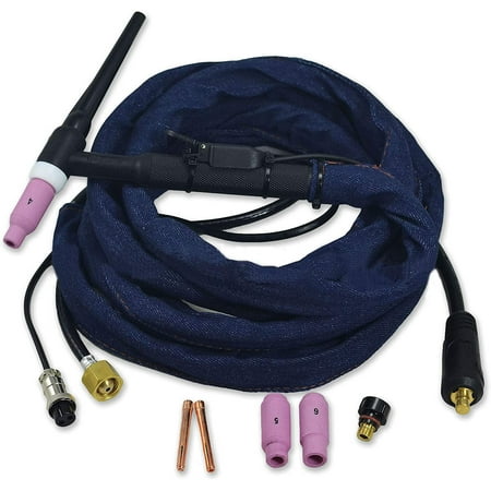

WP-17-12 150Amp Air-Cooled Tig Welding Torch Complete 3.8 Meters(12 feet)