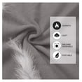 thumbnail image 4 of Fleece Sleeping Bag Liner for Adult Warm or Cold Weather, Long Full Sized Zipper Camping Blanket for Outdoor Indoor Used with Sack, Grey 75", 4 of 6