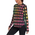 thumbnail image 2 of FORMRS Womens Long Sleeve Shirts UPF 50+ Sun Protection Quick Dry Fishing Hiking Tops, Size S-2XL, Pink Block Pattern, 2 of 8