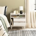 thumbnail image 6 of Walker Edison Mid-Century Modern 2-Drawer Wood Nightstand, Solid White, 6 of 20