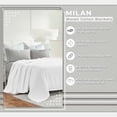 thumbnail image 6 of Superior Milan Cotton Textured Striped Woven Blanket, California King, White, 6 of 12