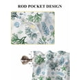 thumbnail image 6 of Sage Green Coastal 2 Panel Kitchen Curtains for Small Windows, Coral Starfish Seaside Summer Beach Bathroom Tier Curtain, Short Window Treatment for Bedroom/Living Room 55"x36", 6 of 6