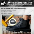 thumbnail image 2 of Waterproof Steel Toe Work Boots for Men - Lightweight Safety Shoes  Slip Resistant Construction Trainers, Puncture Proof Shoe Safety Trainers for Industrial Workplace, 2 of 8