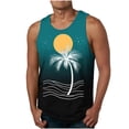 thumbnail image 1 of Tanques para Hombre para la Moda de Verano Casual Solto Chaleco Impresión Deportivo Cuello Redondo Tanque, Poliéster de Algodón, 1 of 3