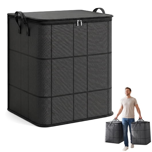 Spacious Moving Storage Bin – Large Capacity Zippered Fabric Organizer For Bedding, Clothes & More, Foldable Tote For Moving, Travel & Home Storage (gal29, 1PC)