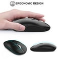 thumbnail image 3 of cimetech Type C Wireless Mouse, USB C Mice 2.4G Silent Cordless with Type C Receiver, Portable Computer Mouse for Laptop, Notebook, MacBook Pro Air, Windows, Linux - Ambidextrous Black, 3 of 9